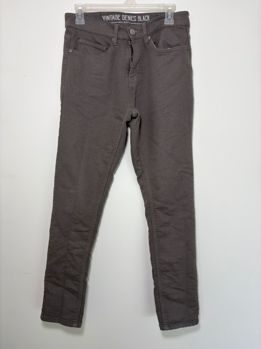 Men’s Vintage Genes Black Slim Fit Jeans - Gray - 28x30